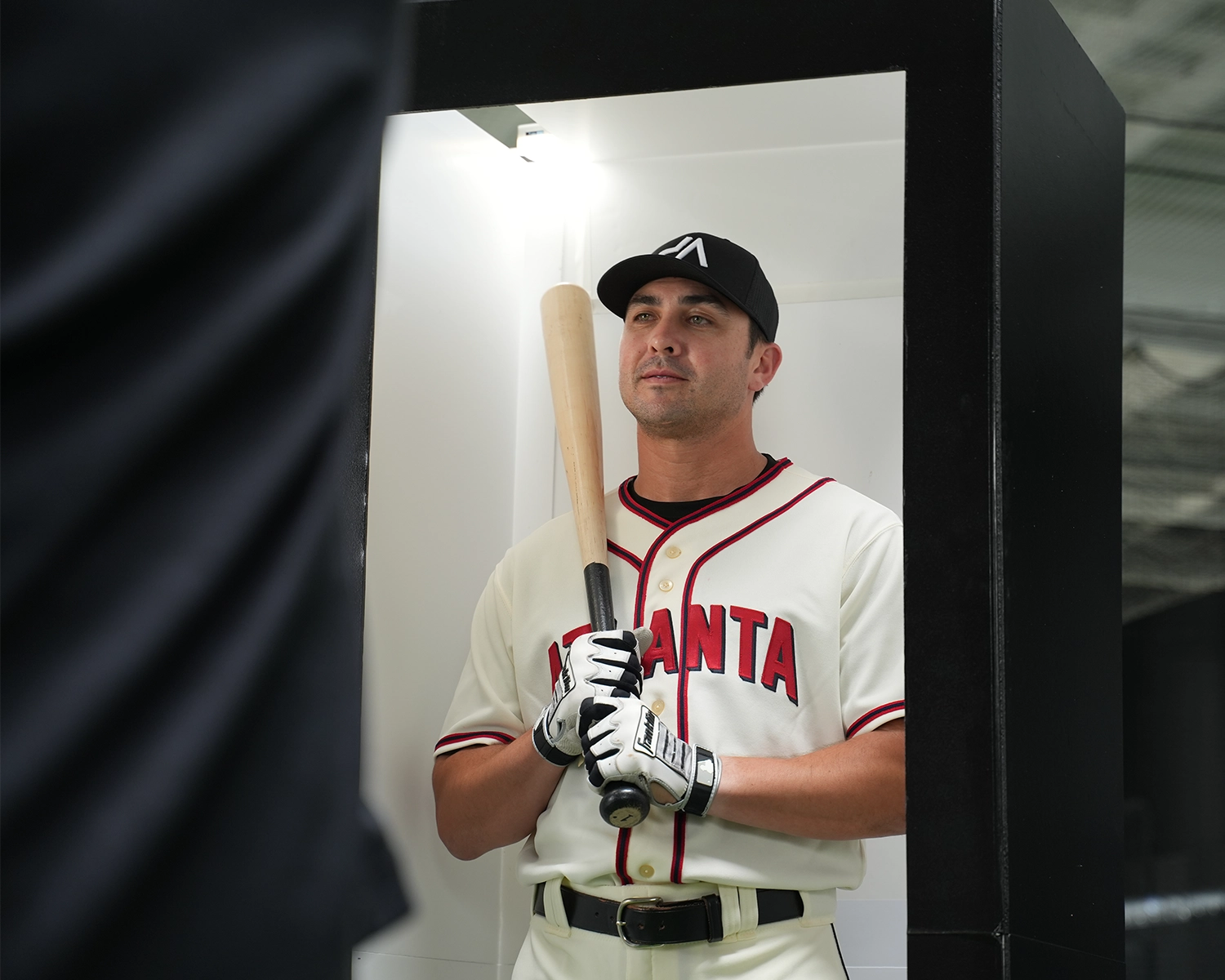 Portrait of athlete in baseball uniform